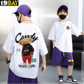 Relaxed Fit Oversized T-Shirt – Kids Cotton Tee with Stretch Waist Feel